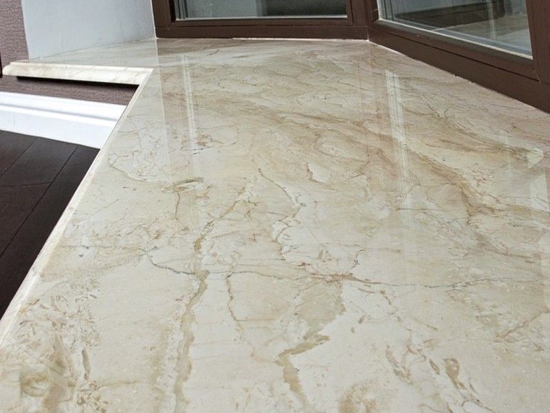 Подоконники из мраморизированного известняка фото